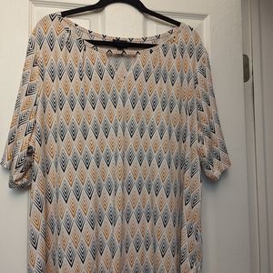 Worthington blouse , 2x , black and gold